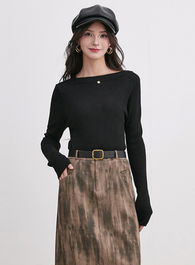 2025年冬Outlets正品 高端MO系列时髦感可外穿上衣高弹打底毛衣女