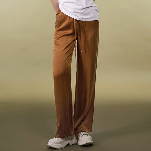 高腰垂感长裤遮胯宽休闲裤