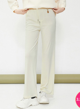 2025年秋Outlets正品 高端LD系列松紧腰长裤垂感显瘦裤子休闲裤女