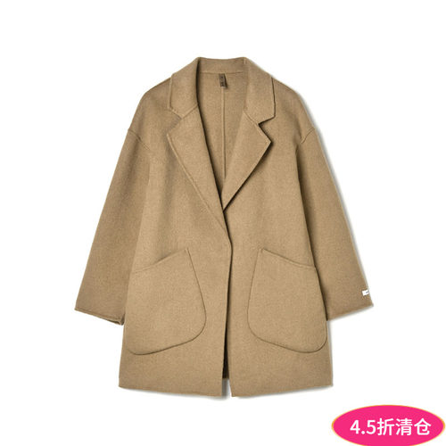 羊毛毛呢中长款九分袖