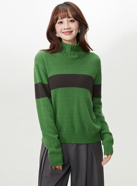 2025年冬Outlets正品 高端GMS系列 撞色设计感上衣微弹打底毛衣女