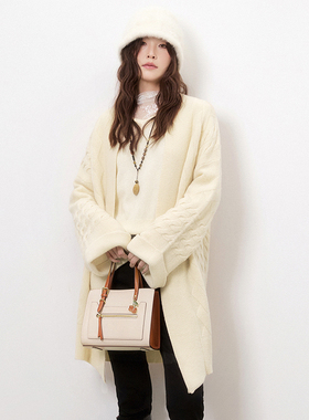 Outlets专柜撤柜正品 HZ冬装2025新款含羊毛开衫上衣高级感毛衣女