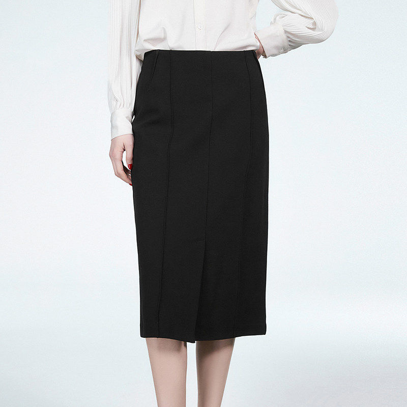 2026年春Outlets正品 高端MN系列职业女性通勤风中长裙微弹半身裙