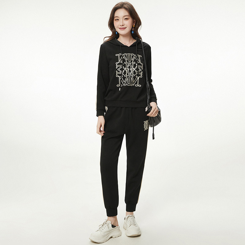 奥特莱斯品牌折扣 XY秋装新款连帽长袖运动风上衣+长裤两件套装女,女装/女士精品,时尚套装,淘宝优惠券,粉丝福利购,淘宝优惠卷