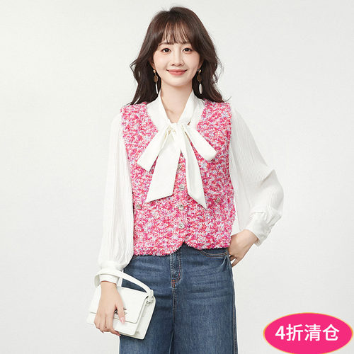 糖果色短款单排扣女马夹春