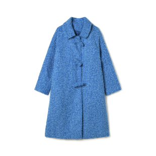 2025年冬Outlets正品 单排扣毛呢外套大衣女 高端YJ系列气质加长款