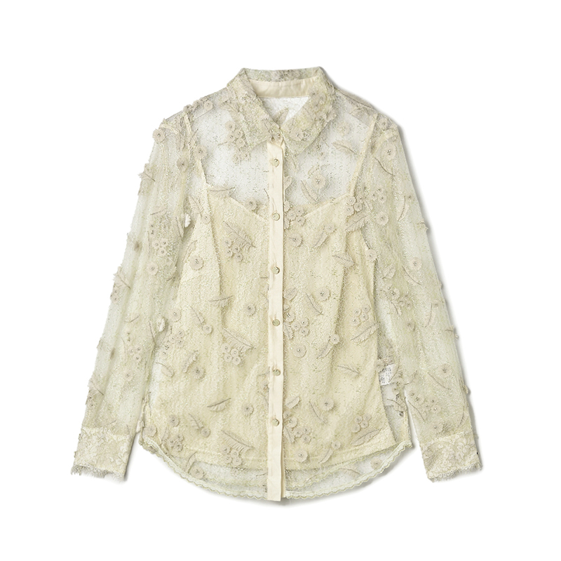 长袖衬衫+吊带两件套装