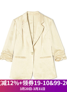 奥莱专柜品牌撤柜正品 ZW春装新款 气质通勤西装上衣一粒扣外套女