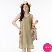 2025年夏装 Outlets专柜 高端HG系列直筒显瘦中裙宽松吊带裙连衣裙