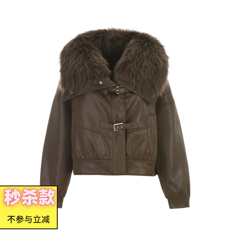 Outlets专柜撤柜正品 OY冬装2025新款舒适绒感外套小个子鹅绒服女