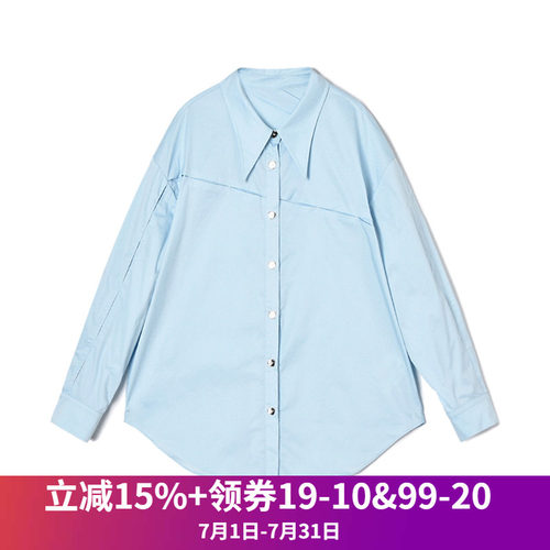休闲风舒适中长款衬衫