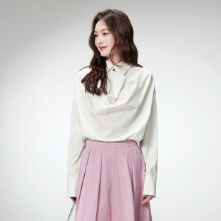 素雅通勤上衣设计感衬衫 新款 女 深圳南油NY秋装 奥莱专柜撤柜正品