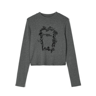 奥莱专柜撤柜正品 深圳南油CV春装新款洋气短款上衣微弹长袖T恤女