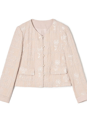 奥莱专柜品牌撤柜正品 ZW春装新款 亮片复古上衣减龄款长袖外套女