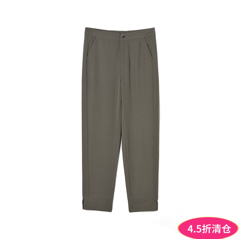 Outlets专柜撤柜正品 LD夏装新款高腰纯色长裤修身铅笔裤休闲裤女