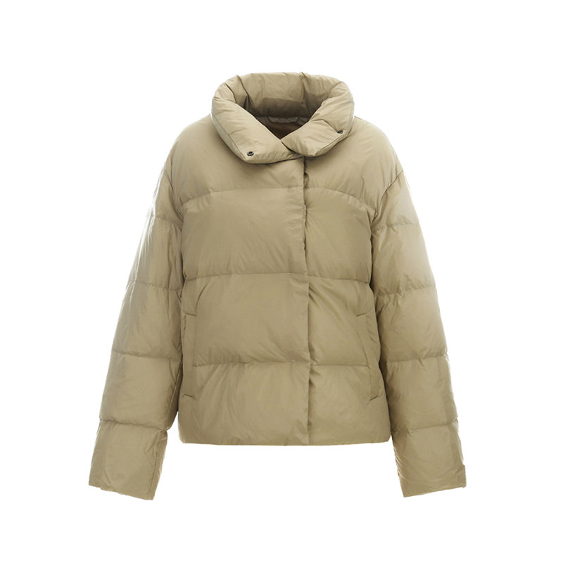 奥莱专柜正品 UH冬装2025新款 舒适质感单排扣外套白鸭绒羽绒服女