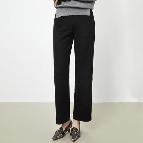 松紧腰长裤显瘦休闲裤