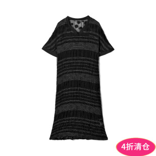 知性优雅修身 新款 中长裙连衣裙 深圳南油NY夏装 奥莱专柜撤柜正品