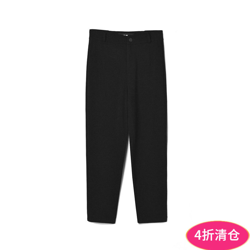 直筒九分裤修身休闲裤