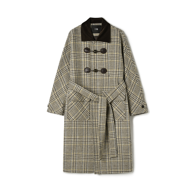 含绵羊毛毛呢外套大衣