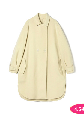 专柜正品OC冬装2025新款 含绵羊毛阔版长款双面尼毛呢外套大衣女