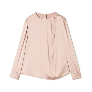 2026年春装Outlets专柜 LH系列职业高级感长袖上衣一粒扣雪纺衫女