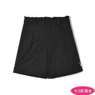 棉质A字休闲裤 奥莱专柜品牌撤柜正品 高腰五分裤 2025新款 女 WP秋装