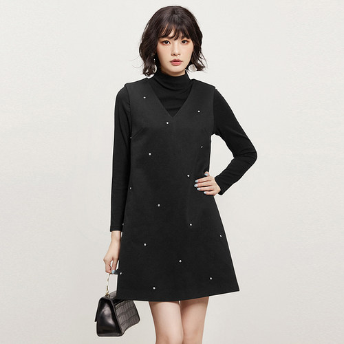 上衣+无袖短裙两件套装