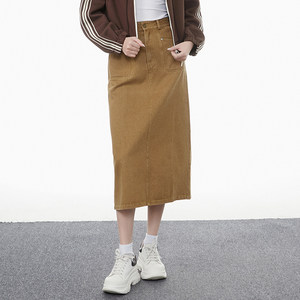 2025年春装Outlets专柜 高端BY系列 开叉设计长裙遮胯宽A字半身裙