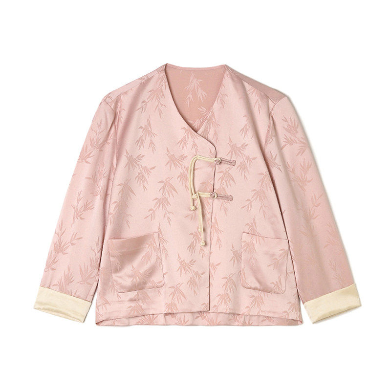 2026年春Outlets正品 高端N系列含醋酸宽松上衣新中式国风外套女