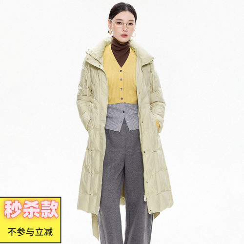 轻柔保暖加长款羽绒服