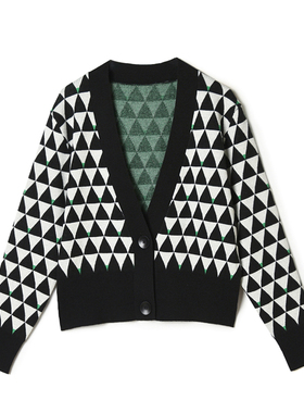 2025年冬Outlets正品 高端GMS系列 减龄款开衫上衣微弹舒适毛衣女