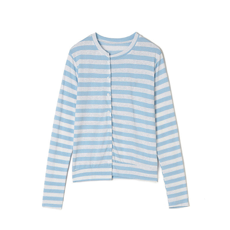 2026春季Outlets正品 高端HG系列拼色波点针织上衣修身条纹外套女