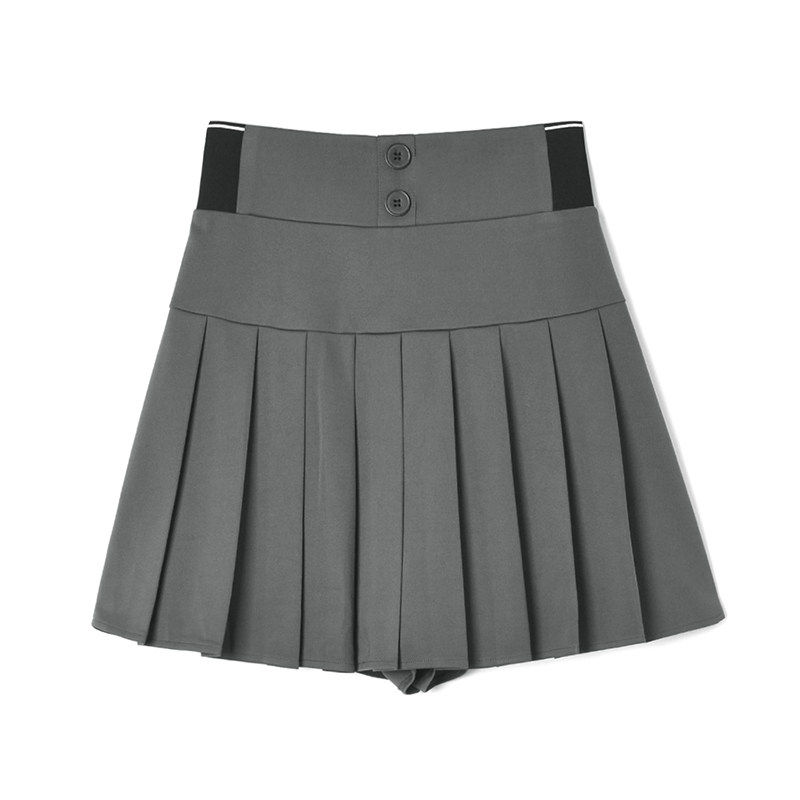 2026年春Outlets正品 高端HQ系列松紧腰百褶中裙防走光裙裤半身裙