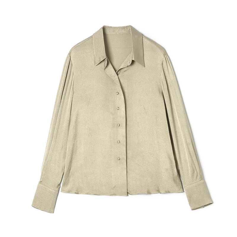 Outlets专柜撤柜正品 MN春装2026新款都市女性气质纯色舒适衬衫女