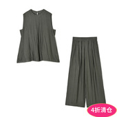 Outlets专柜 阔腿长裤 JI系列 2025年夏装 宽松无袖 上衣 两件套装 女