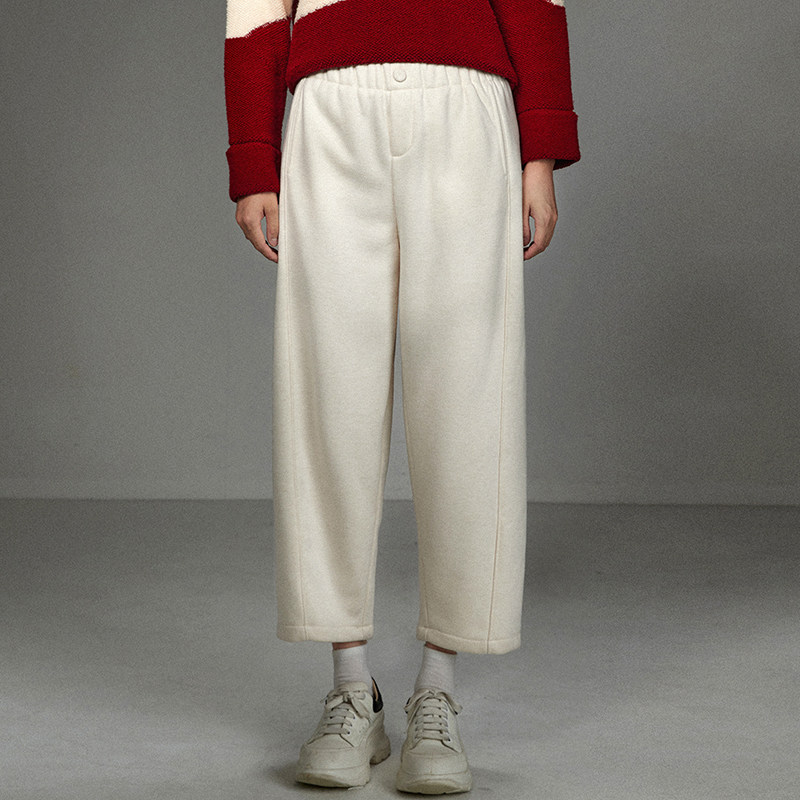 Outlets专柜撤柜正品 UE冬装2025新款松紧腰长裤纯色加绒休闲裤女,女装/女士精品,休闲裤,淘宝优惠券,粉丝福利购,淘宝优惠卷