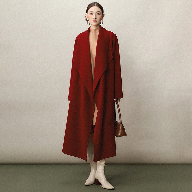 高级感双面尼毛呢外套大衣