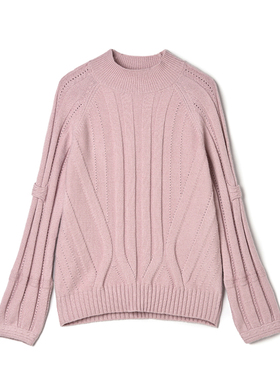 2025年冬Outlets正品 高端MO系列衬肤显白打底上衣套头长袖毛衣女