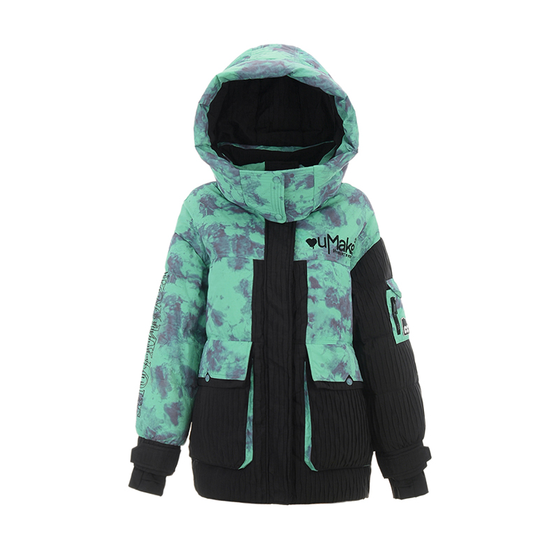 Outlets专柜撤柜正品 YK冬装2025新款拼色设计中长款外套鹅绒服女女装/女士精品羽绒服原图主图