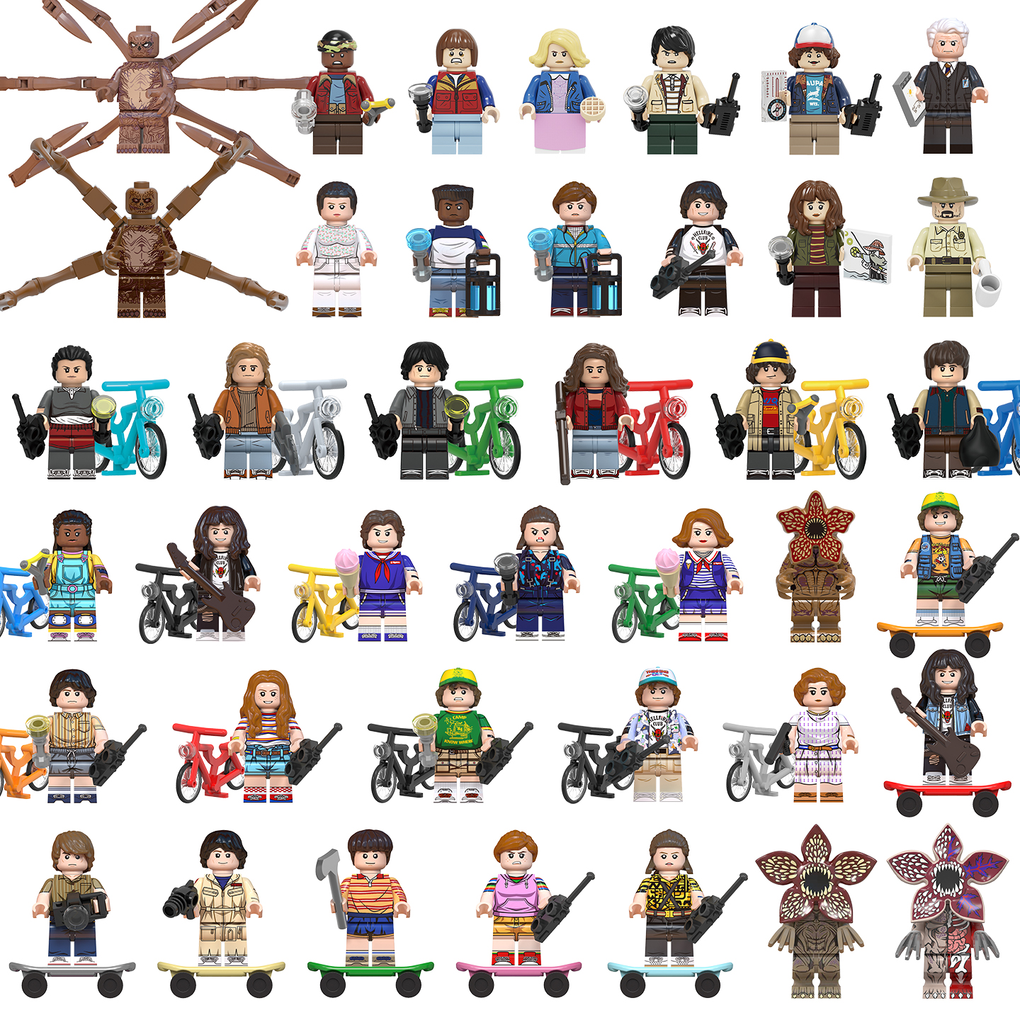 影视怪奇物语系列拼插积木人仔