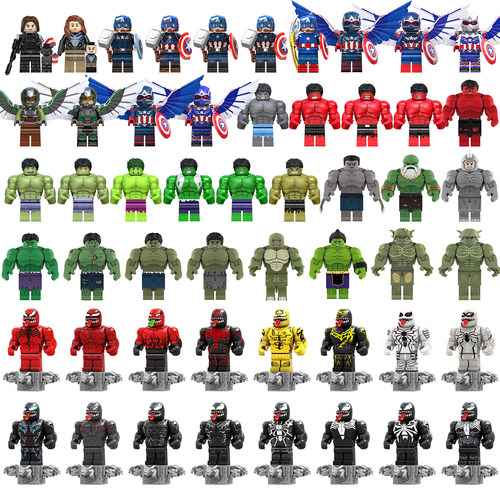 国产积木漫威超级英雄红浩克人仔