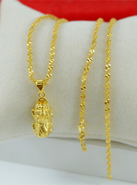 项链招财貔貅吊坠铜镀金