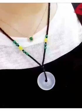 玉髓平安扣情侣百搭送女友吊坠