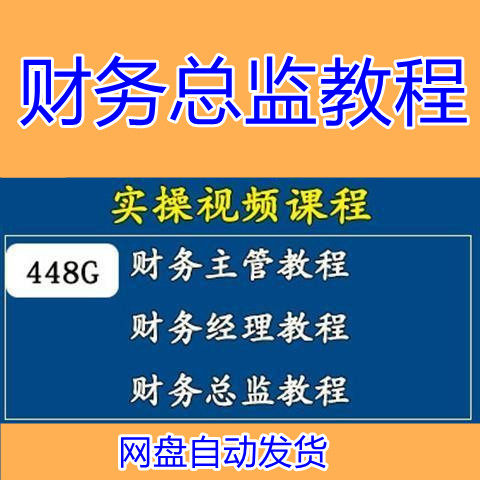 财务总监视频 实操实务实训真账管理 CFO注会财务分析管理教程