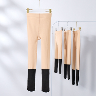 女童拼接连裤 袜外穿袜子 袜加绒肉色打底儿童光腿神器春秋肤色连裤