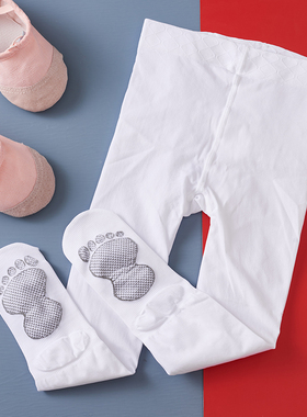 专业舞蹈袜夏季薄儿童白色连裤袜女童练功丝袜女孩打底袜防滑肤色