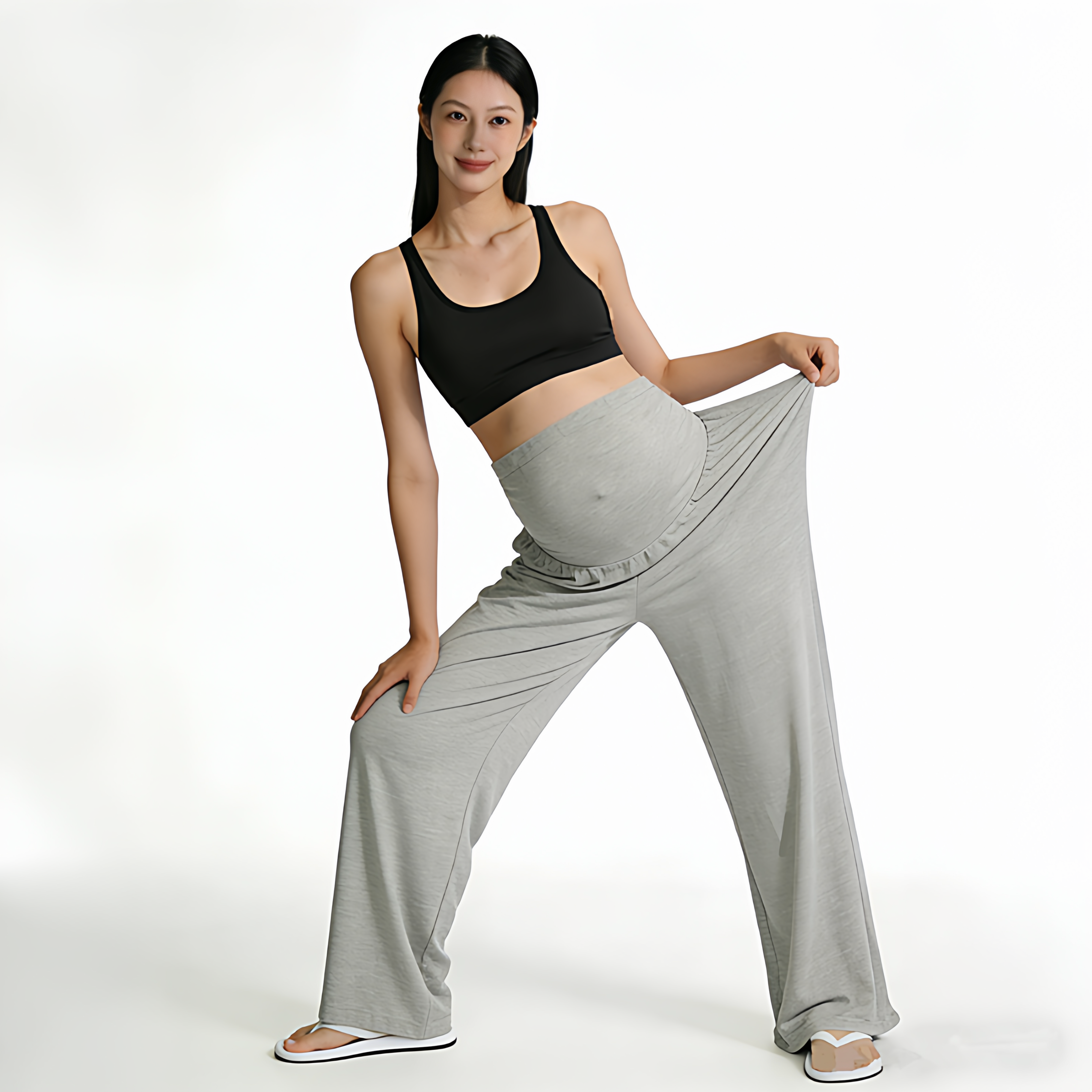 2026新款莫代尔孕妇打底裤纯棉高腰阔腿裤宽松全孕期运动瑜伽睡裤,孕妇装/孕产妇用品/营养,孕妇打底裤,淘宝优惠券,粉丝福利购,淘宝优惠卷