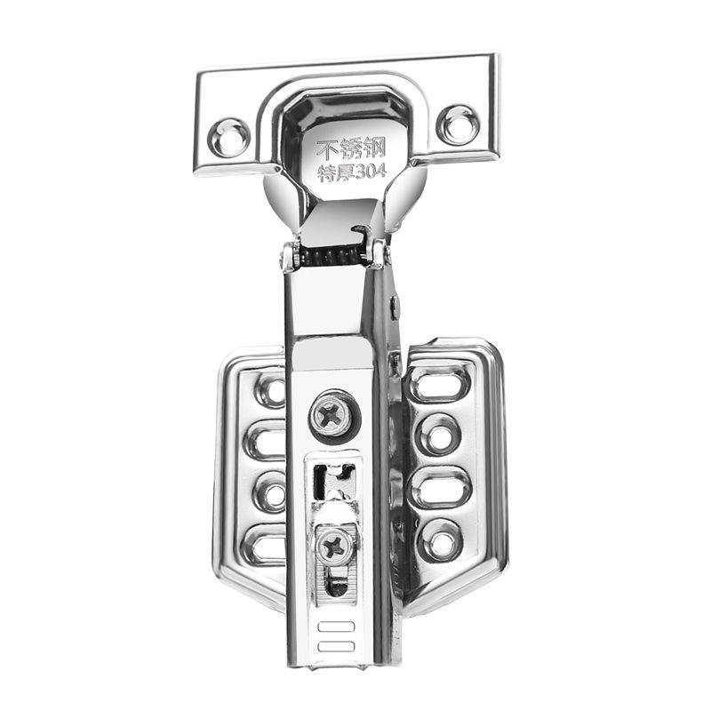 铰链304不锈钢缓冲阻尼橱柜门铰静音二段力合页弹簧