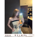 oooodd  辣妹印花抹胸背心女2026夏季新款修身外穿露肩短款美背